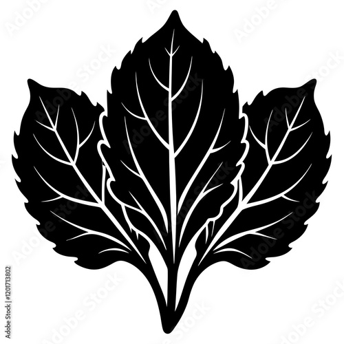 nutritious leafy green silhouette vector illustration