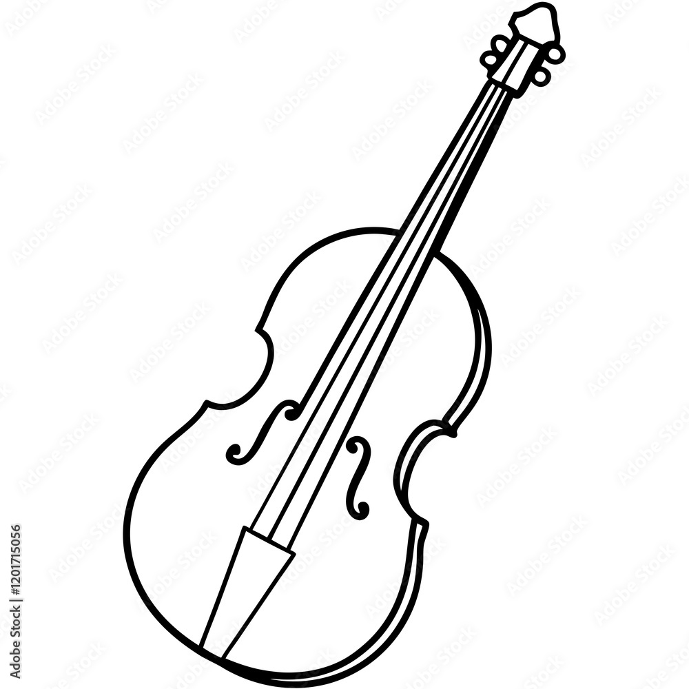 Obraz premium guitar line art vector illustration