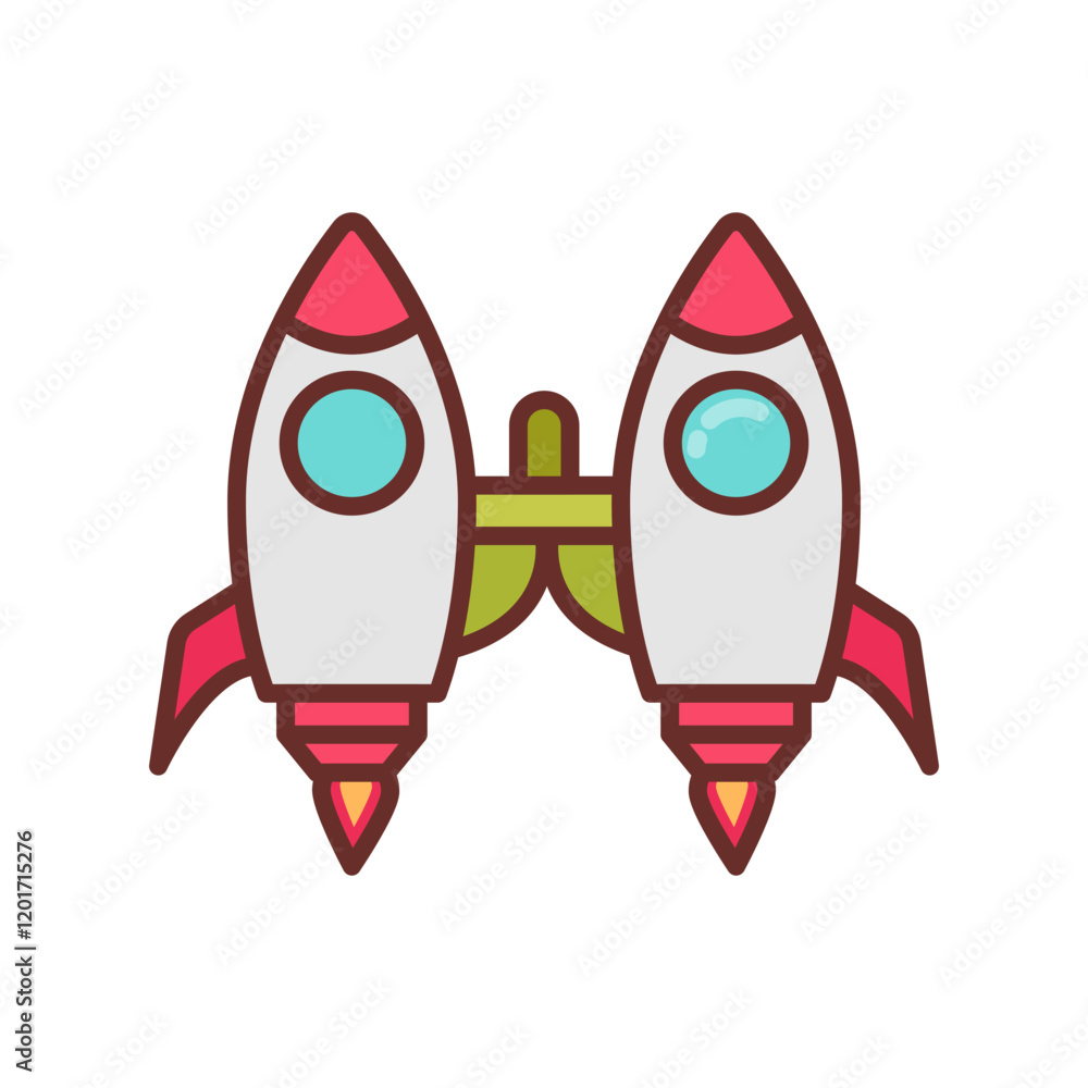 Jet Pack Filled Icons , Vector illustration Jet Pack Filled Icons , Vector illustration