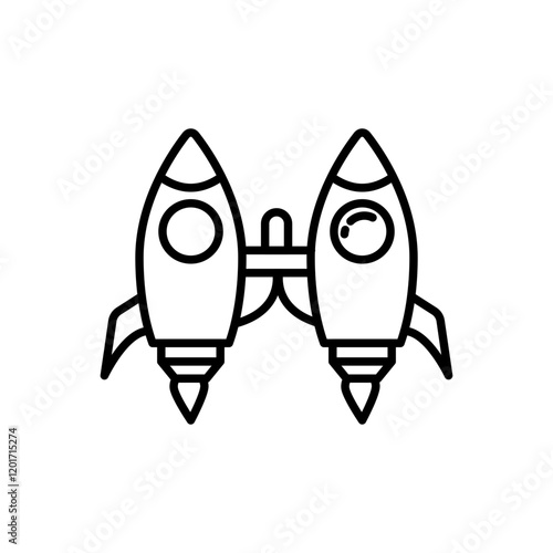 Jet Pack Outline Icon, Vector illustration