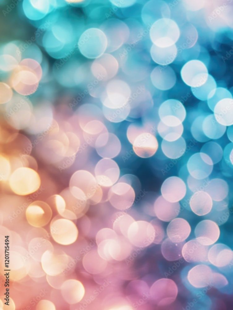Fototapeta premium Vibrant Bokeh Background with Blurred Colored Circles for Microstock Photography