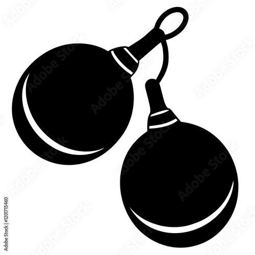 castanets silhouette vector illustration 