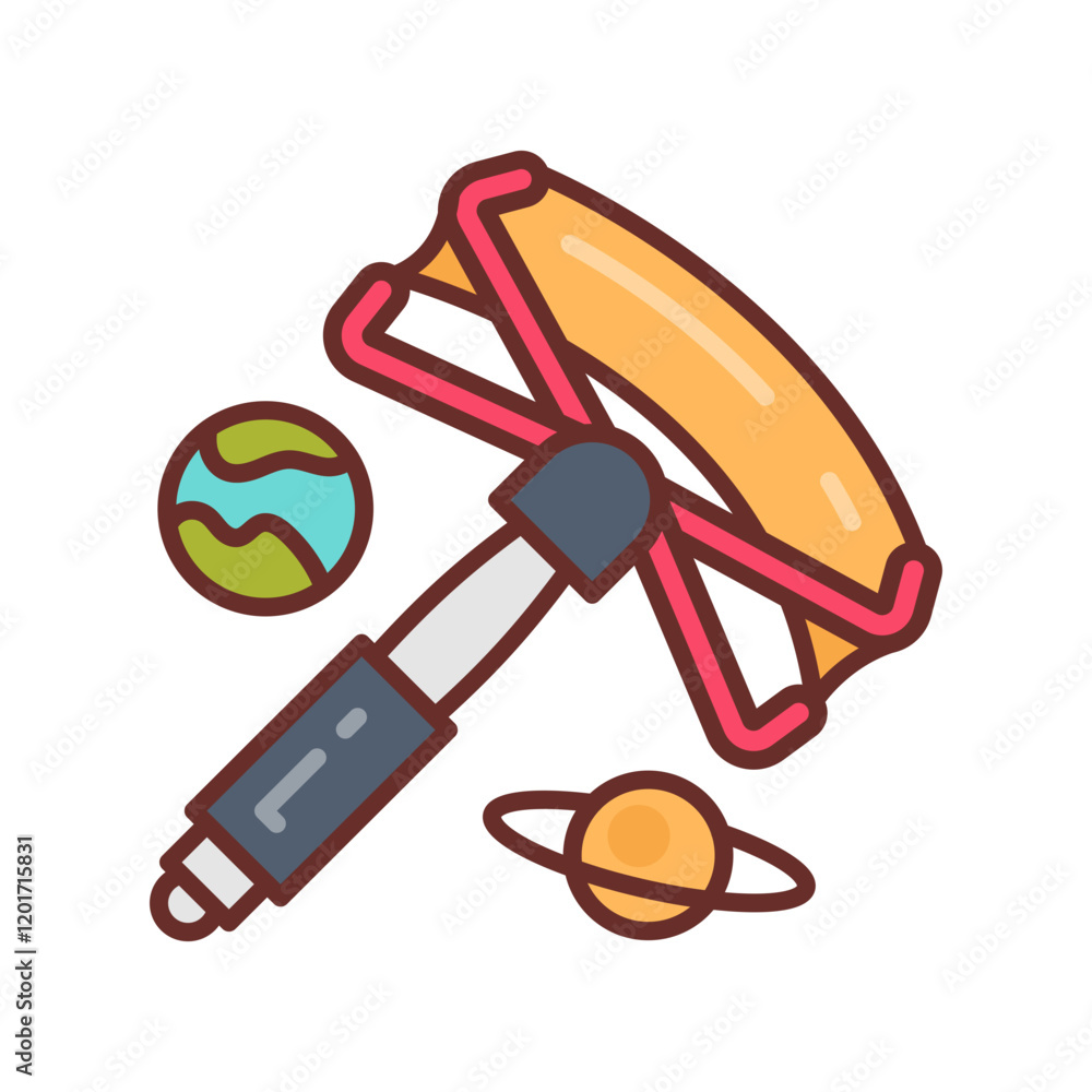 Solar Sail Filled Icons , Vector illustration Solar Sail Filled Icons , Vector illustration