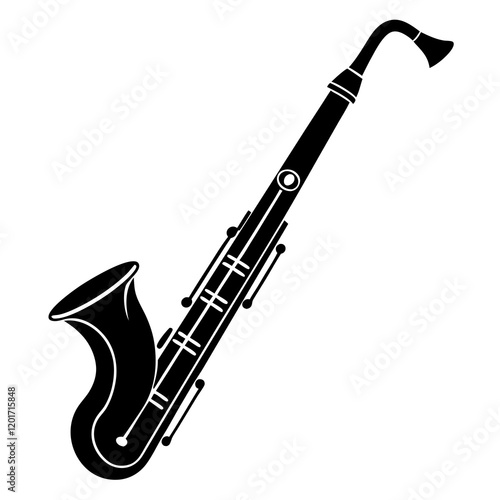 bassoon silhouette vector illustration
