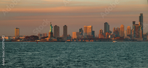 World Trade Center skyline. One World Trade Center. WTC memorial. New York City skyscrapers. Freedom Tower.