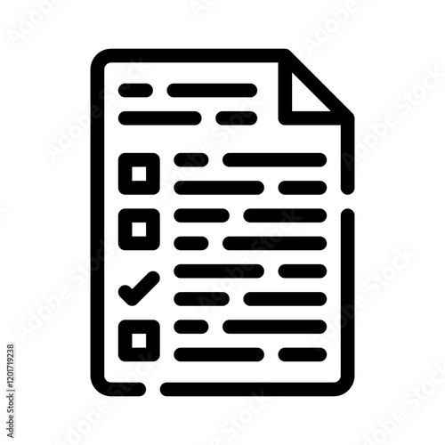 Icon Task File With Style Outline