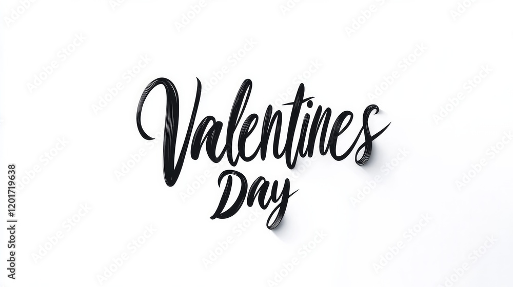 Happy Valentines Day typography poster with handwritten calligraphy on a white background Vector illustration Happy Valentines Day typography poster with handwritten calligraphy on a white background Vector illustration
