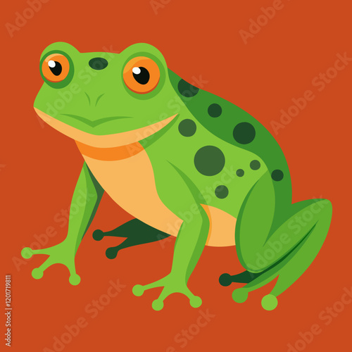 green frog on a background