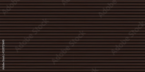 Wooden panel wall background. Horizontal wooden planks with seamless pattern creating rustic backdrop. Dark stripes emphasize texture and natural wood grain. Furniture design.