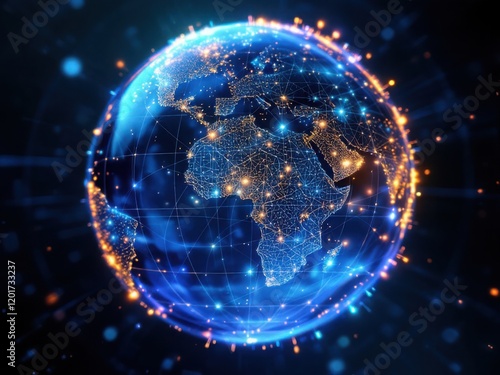 Global Connectivity: Digital Network Around Africa