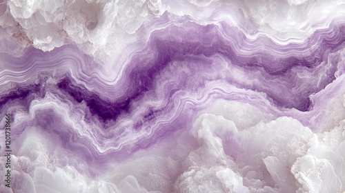 Wallpaper Mural Stunning Close-Up of Amethyst Crystal with Intricate Purple and White Patterns in Natural Light Torontodigital.ca