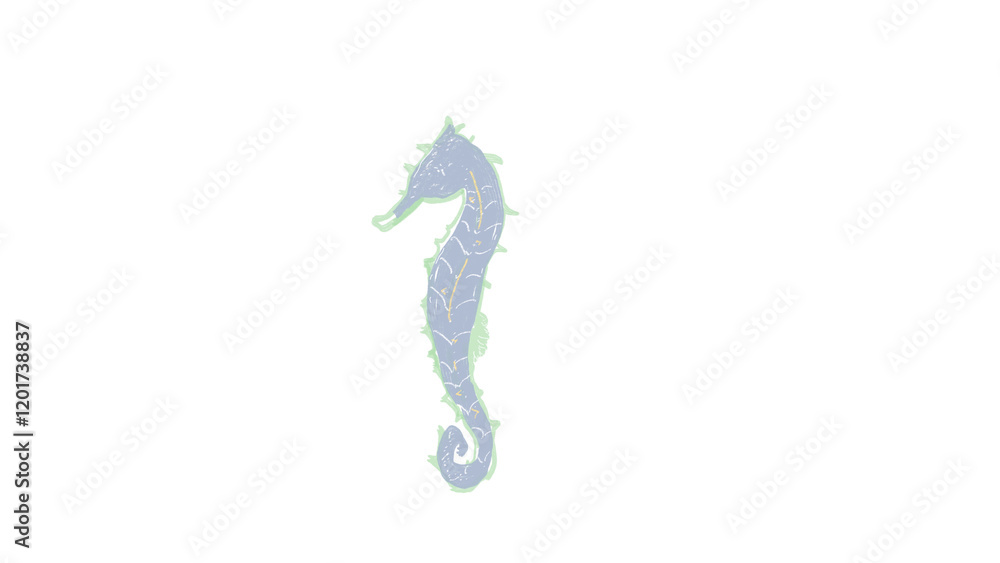 Fototapeta premium Beauty blue sea horse