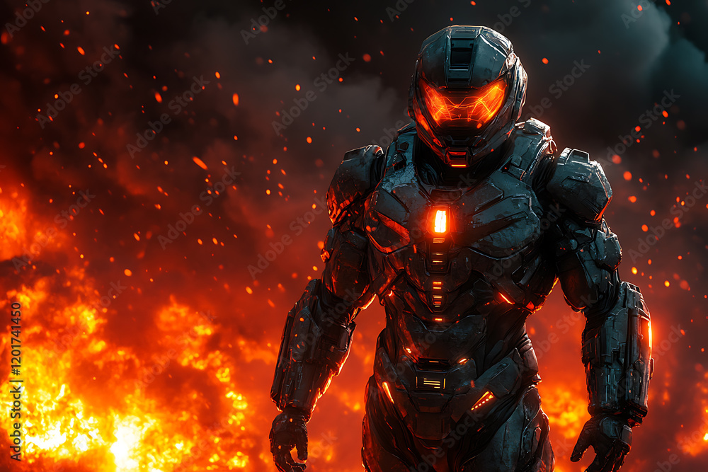 A futuristic, battle-ready character decked out in sleek, high-tech armor with glowing accents, wielding advanced weapons, the action takes place on a cyberpunk-style battlefield with dynamic energy
A futuristic, battle-ready character decked out in sleek, high-tech armor with glowing accents, wielding advanced weapons, the action takes place on a cyberpunk-style battlefield with dynamic energy