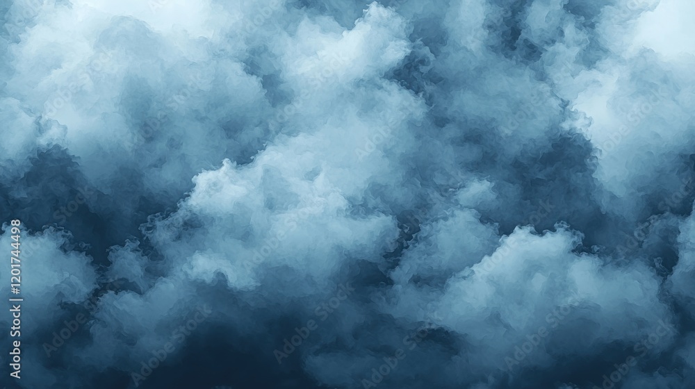 Moody Abstract Cloudscape: Voluminous Blue and Gray Textures Moody Abstract Cloudscape: Voluminous Blue and Gray Textures
