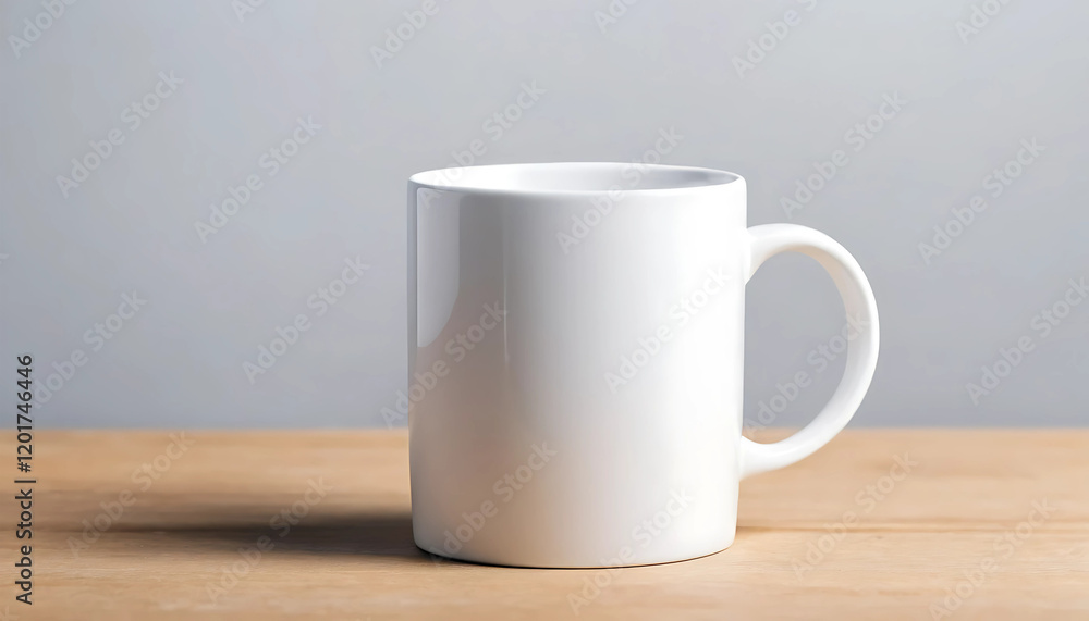 White mockup mug with at the background. Mug for brand, logo or design White mockup mug with at the background. Mug for brand, logo or design