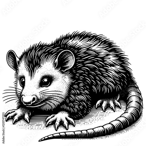 Opossum Illustration