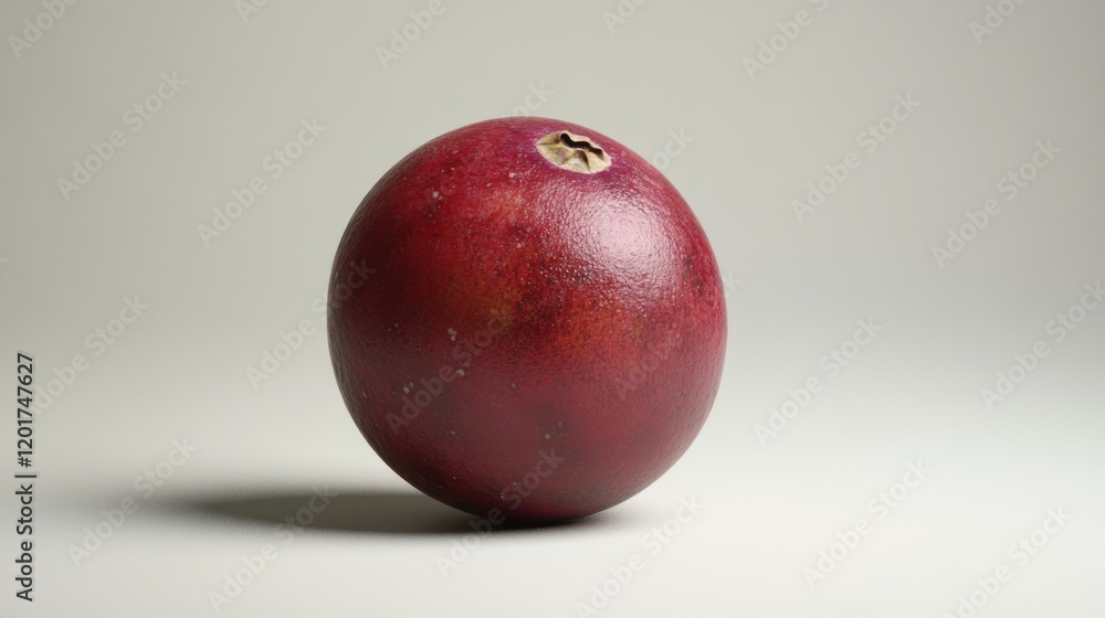 Single Ripe Cranberry Close-up Studio Shot Single Ripe Cranberry Close-up Studio Shot