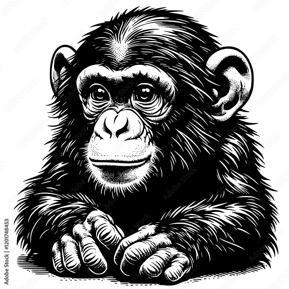 Obraz premium Chimpanzee Illustration