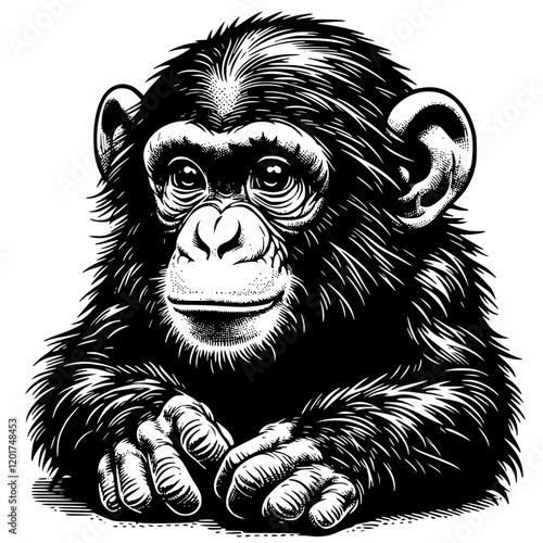 Chimpanzee Illustration