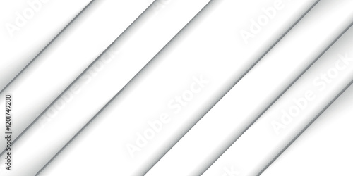 Panoramic geometric shapes on abstract white background