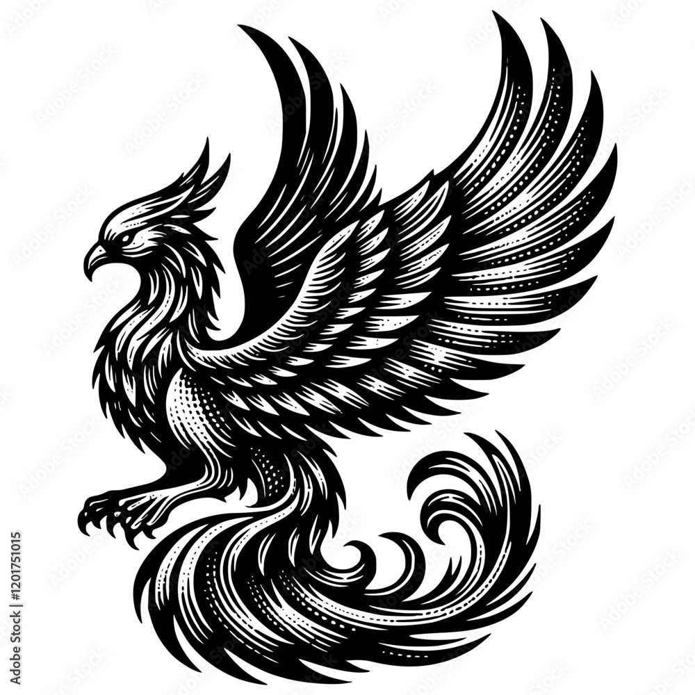 Fototapeta premium Phoenix Fenix Fire Bird