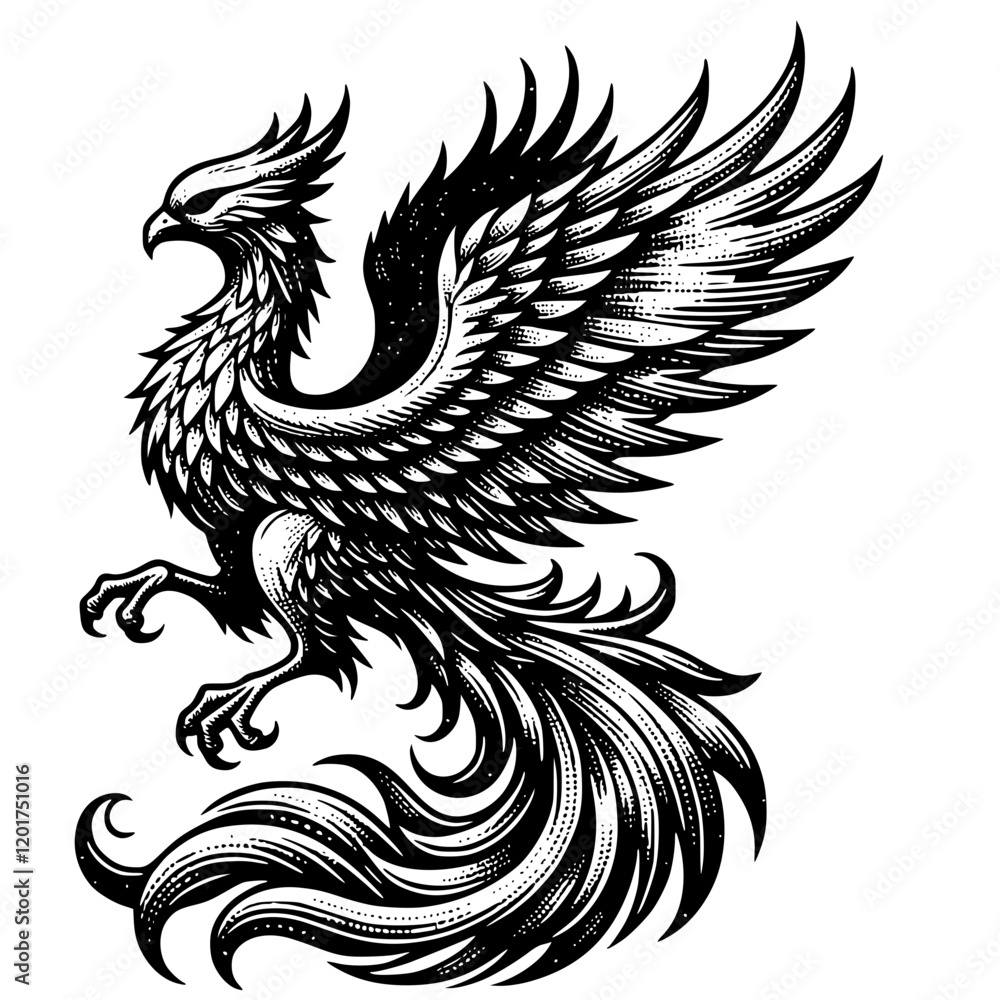 Obraz premium Phoenix Fenix Fire Bird