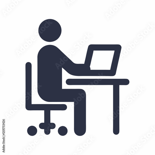 Office Worker Desk Vector Illustration. photo