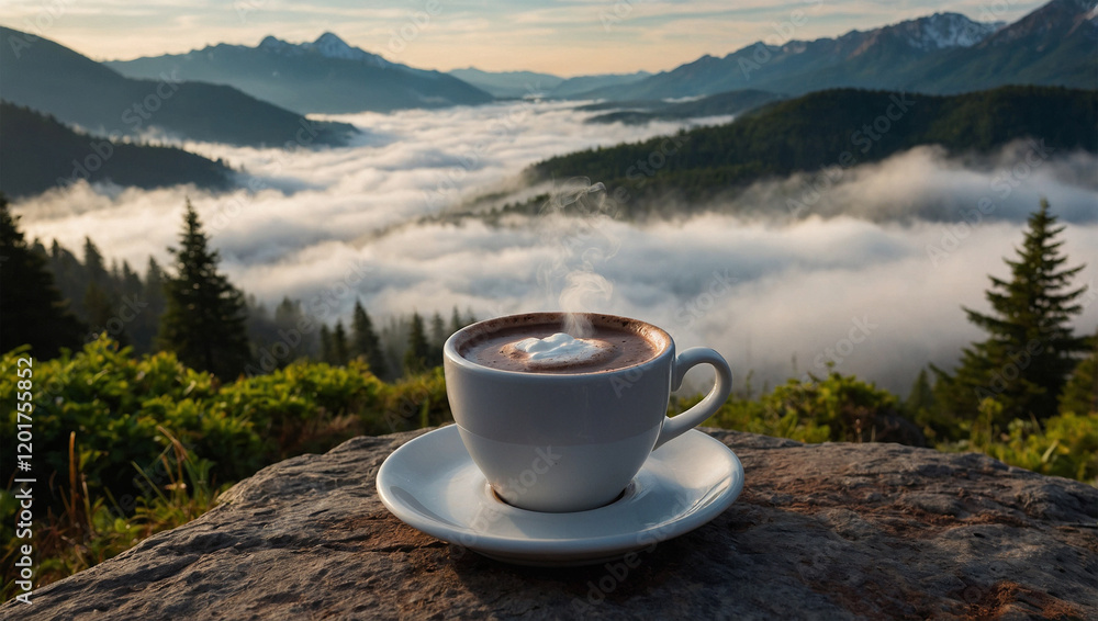 Chocolate Drink in the Mountain Mist Chocolate Drink in the Mountain Mist