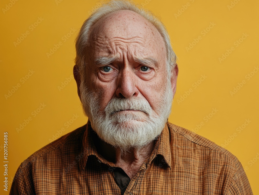 Obraz premium Sagacious Man with Beard and Mustache