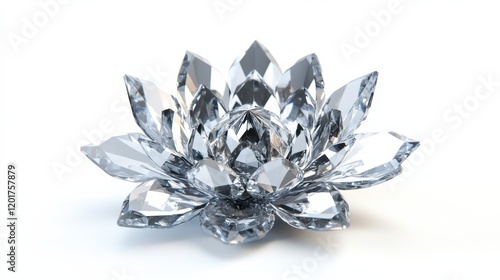 Wallpaper Mural A stunning crystal lotus sculpture reflecting light, symbolizing beauty and spirituality. Torontodigital.ca