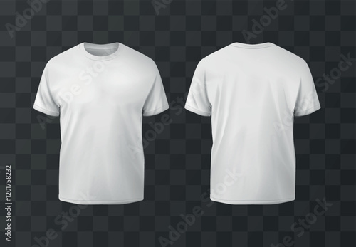 T-shirt. Realistic white sleeveless t-shirt. No sleeve shirt template for designs.