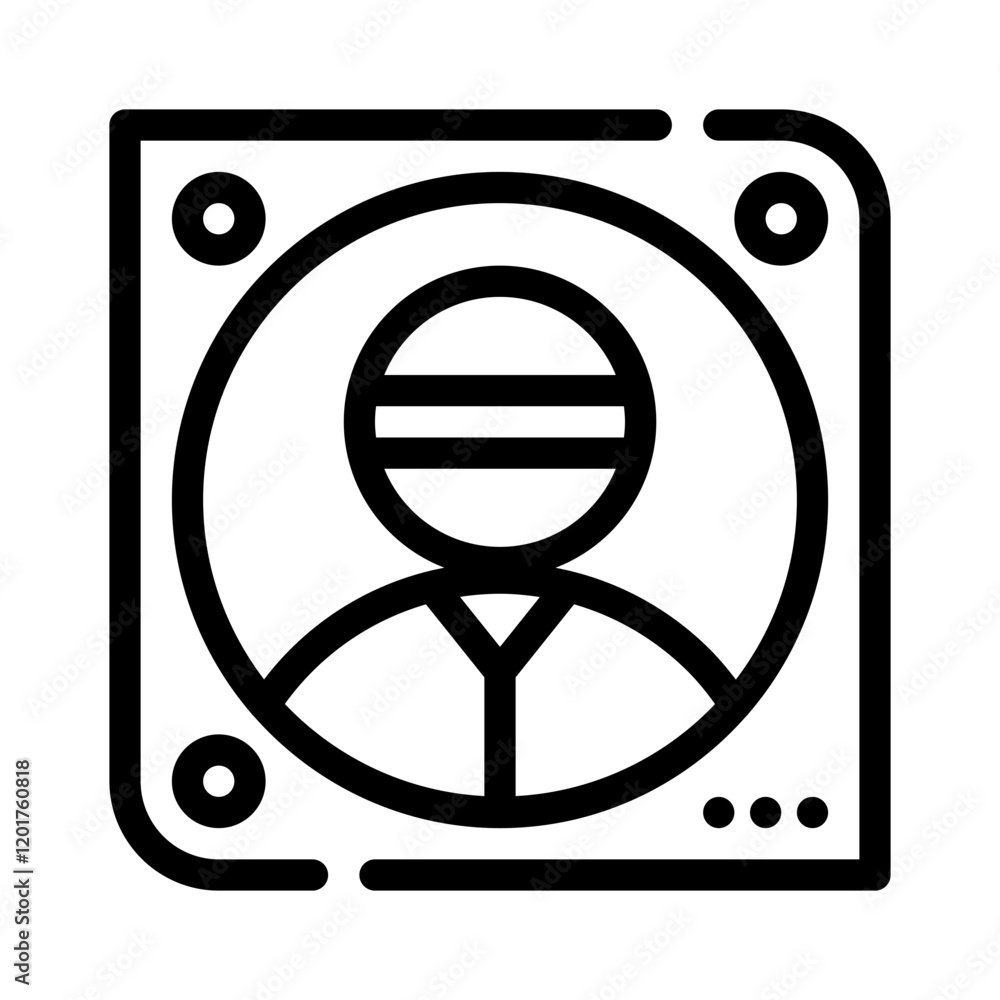 Icon User Profile With Style Outline Icon User Profile With Style Outline