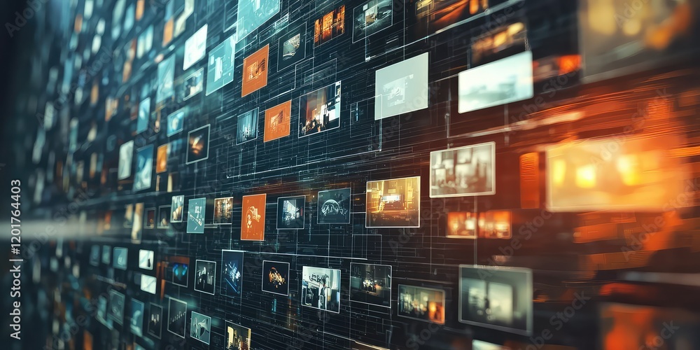 A visual representation of an image library with organized folders containing various photo categories. A visual representation of an image library with organized folders containing various photo categories.