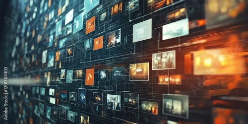 A visual representation of an image library with organized folders containing various photo categories.