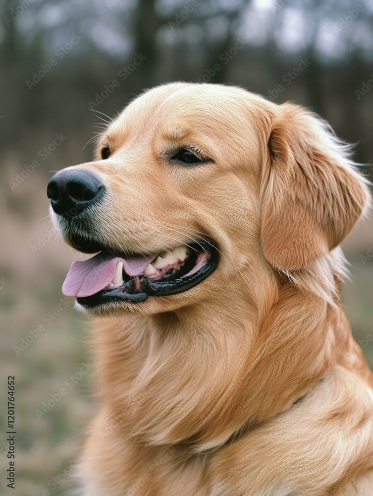 Loyal Golden Retriever Looking Directly at Camera Loyal Golden Retriever Looking Directly at Camera