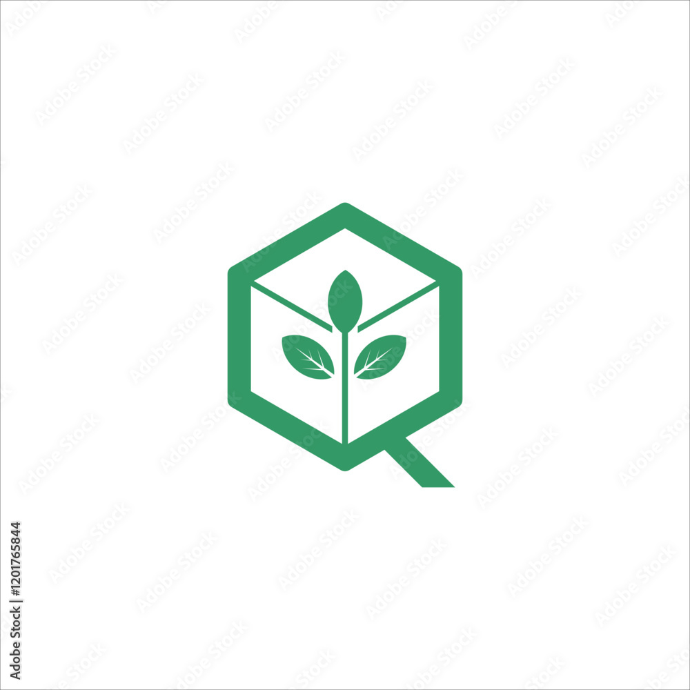 initial Q logo leaf concept design vector for packaging agriculture initial Q logo leaf concept design vector for packaging agriculture