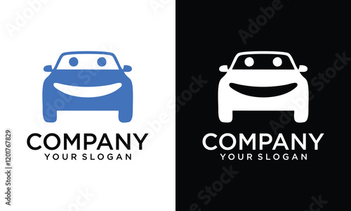 Creative car smile logo