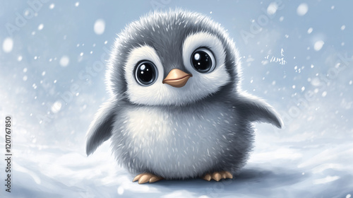 Penguin in Snow