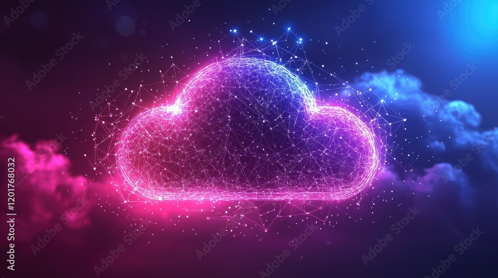 Glowing Cloud Icon Illustrating AI Technology Digital Realm Graphic Design Futuristic Environment Abstract Viewpoint Glowing Cloud Icon Illustrating AI Technology Digital Realm Graphic Design Futuristic Environment Abstract Viewpoint