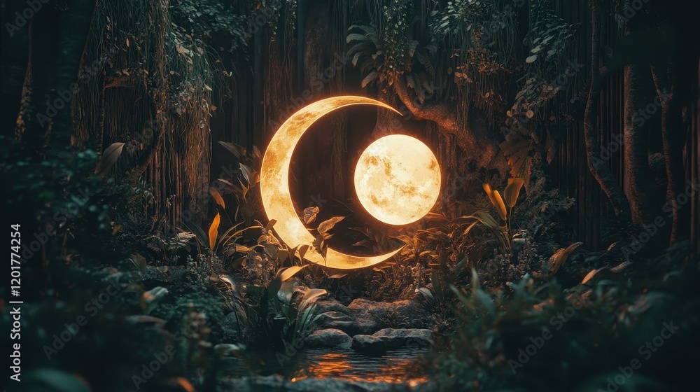 Obraz premium Epic battle between fire and water in a mythical landscape with swirling elemental forces