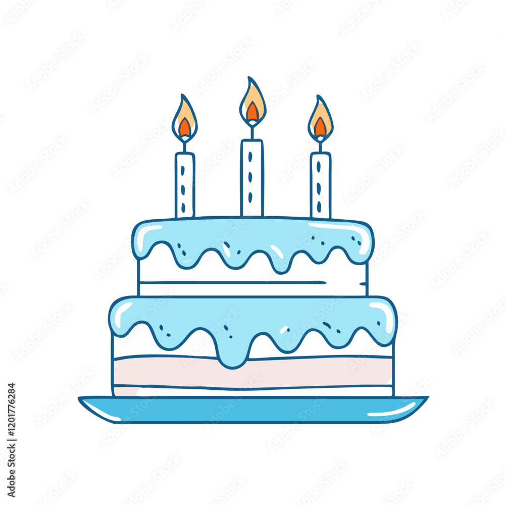 birthday cake with candles icon, birthday cake with candles vector illustration-simple illustration of birthday cake with candles, perfect for birthday cake with candles logos and icons