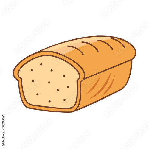 bread loaf icon, bread loaf vector illustration-simple illustration of bread loaf, perfect for bread loaf logos and icons