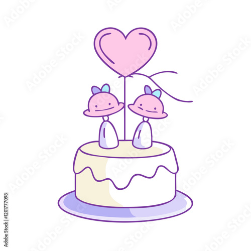 cake topper icon, cake topper vector illustration-simple illustration of cake topper, perfect for cake topper logos and icons