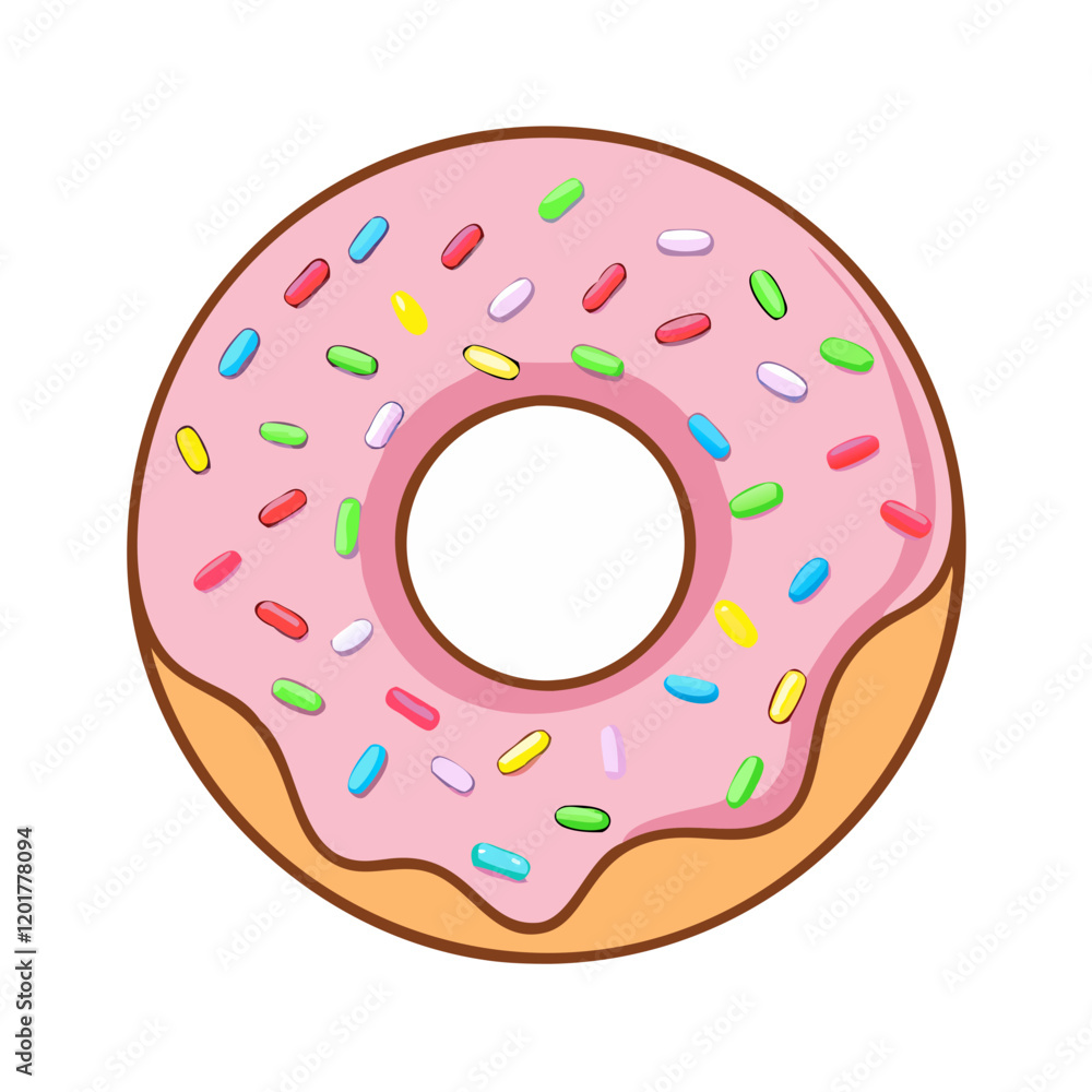 donut with sprinkles icon, donut with sprinkles vector illustration-simple illustration of donut with sprinkles, perfect for donut with sprinkles logos and icons