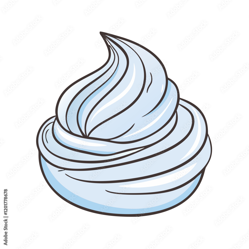 frosting swirl icon, frosting swirl vector illustration-simple illustration of frosting swirl, perfect for frosting swirl logos and icons