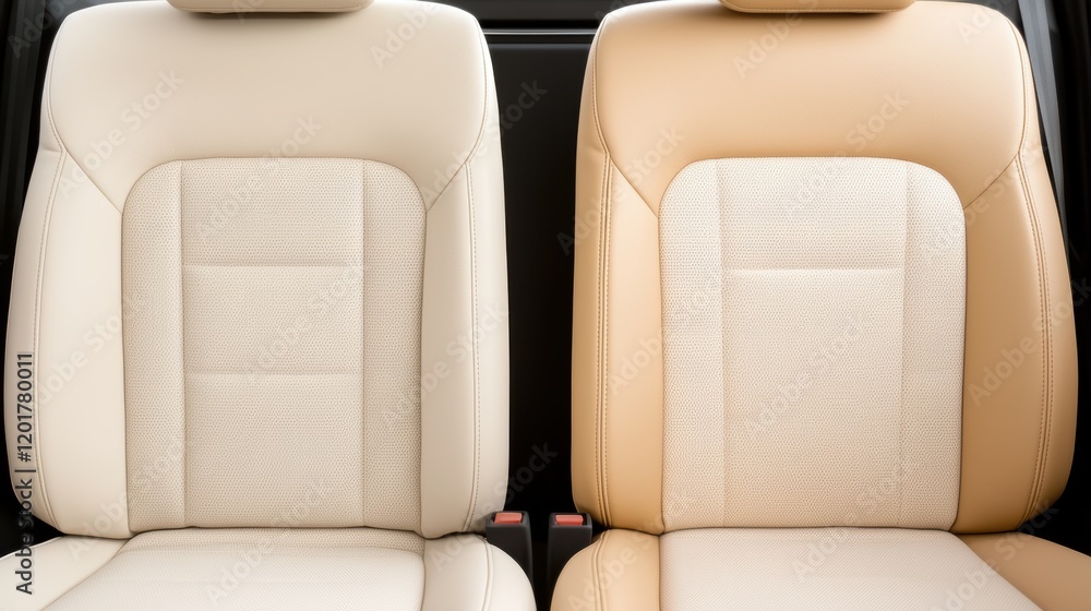 Fototapeta premium Comparing suv back seats color & design automotive interior studio