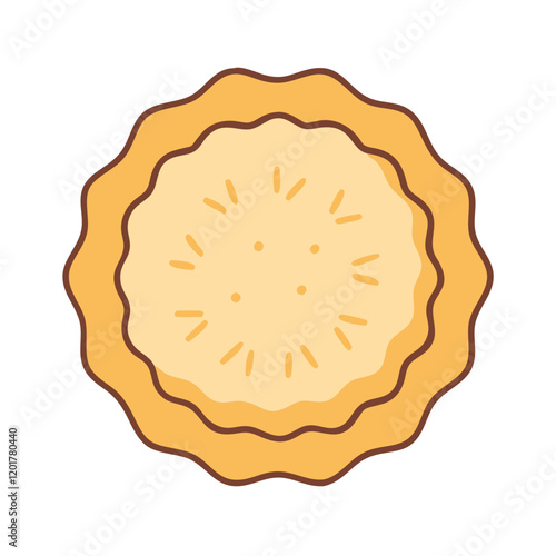 pie crust icon, pie crust vector illustration-simple illustration of pie crust, perfect for pie crust logos and icons