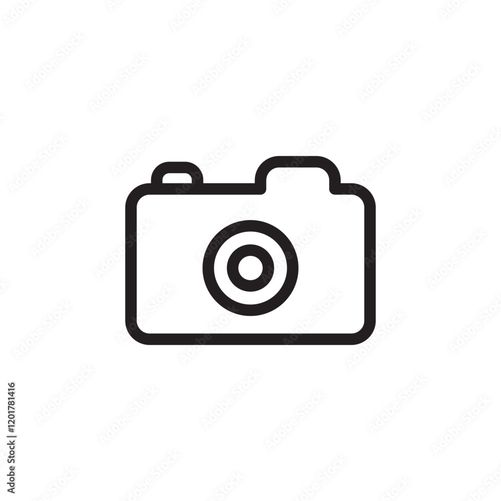 line Camera icon representing photography or video recording. Perfect for tech interfaces, apps, and digital media. Clean, modern, and versatile vector design. line Camera icon representing photography or video recording. Perfect for tech interfaces, apps, and digital media. Clean, modern, and versatile vector design.