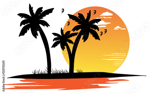 palm tree silhouette