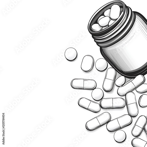 Artistic representation of malic acid in a nutritional supplement form photo